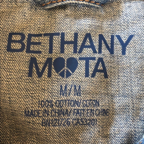 Bethany Mota PUNK distressed denim Jean Jacket M - Picture 3 of 3